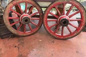 ruote originali carro agricolo anno 1940