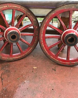 ruote originali carro agricolo anno 1940