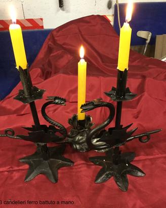 Candelabri ferro battuto artigianali