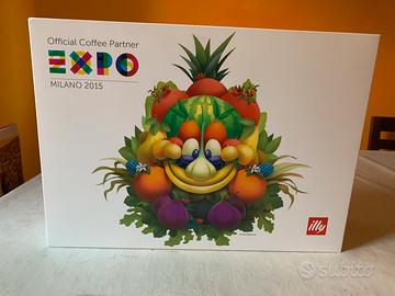 Expo 2015 4 tazzine caffè con piattini confezione