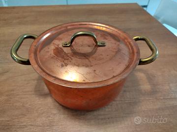 pentola in rame Diametro 20 cm nuova 