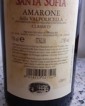 Amarone santa sofia 1997