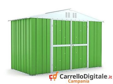 Box giardino lamiera zincata 327x155 verde chiaro