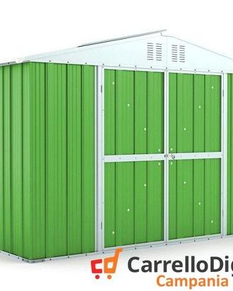 Box giardino lamiera zincata 327x155 verde chiaro