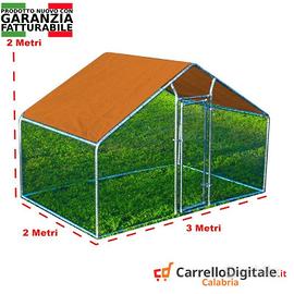Gabbia per Polli 3x2m x 2mH-6mq – arancio