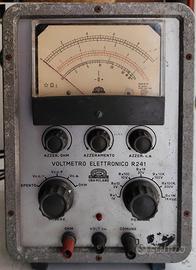 voltmetro elettronico a valvole d'epoca Unaohm R24