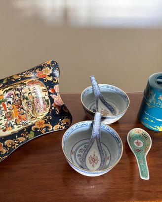 Oggetti decorativi in ceramica stile orientale