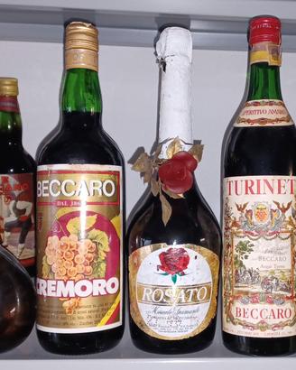 LOTTO 5 BOTTIGLIE VINI/LIQUORI BECCARO ACQUI TERME