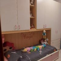 Armadio a ponte colore bianco e rovere