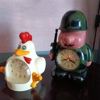 Lotto sveglia bino gallina soldato vintage anni 80