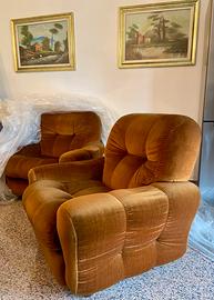 Poltrona vintage velluto