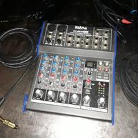 Mixer e microfoni a filo