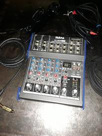Mixer e microfoni a filo