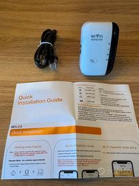 Ripetitore wi-fi wireless 300 mbps + cavo lan