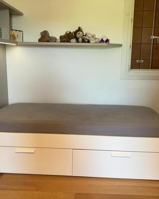 Letto singolo IKEA BRIMES con materasso