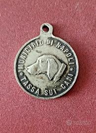Medaglietta tassa sui cani numerata - 1889 - rara