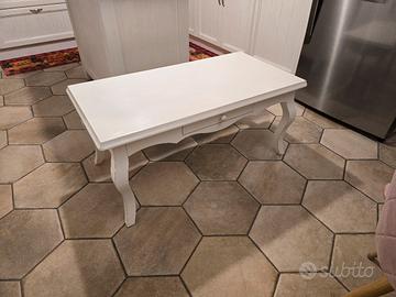 Tavolino Shabby Chic Bianco con Cassetto