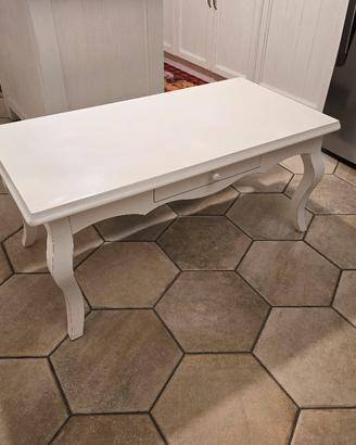 Tavolino Shabby Chic Bianco con Cassetto