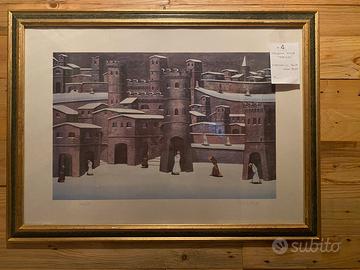 Serigrafia quadro pittore- sculture Tedeschi