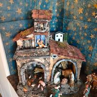 Casa capanna legno per presepe napoletano da 10cm