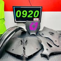KIT PLASTICHE NERO OPACO KAWASAKI KX 125 E 250 DAL