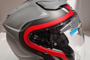 Casco Jet HJC F31 Bask MC1SF Grigio/Rosso
