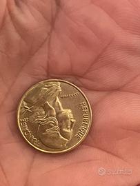 Moneta Francia 5 centesimi 1998 rara