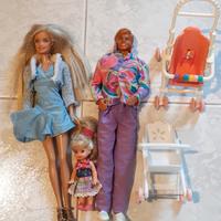 Famiglia Barbie, ken e figlia - bambina