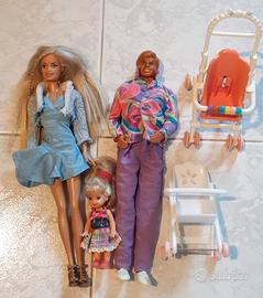 Famiglia Barbie, ken e figlia - bambina
