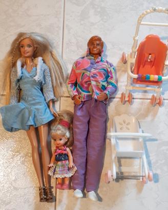 Famiglia Barbie, ken e figlia - bambina