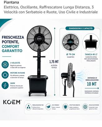 Ventilatore nubulizzatore