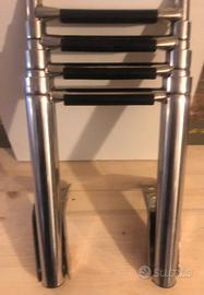 Scaletta in acciaio x gommone 4 gradini nuova