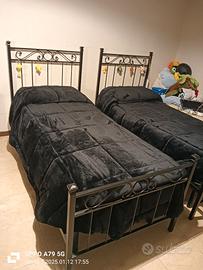 LETTO SINGOLO FERRO BATTUTO