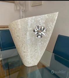 Vaso madreperla e argento