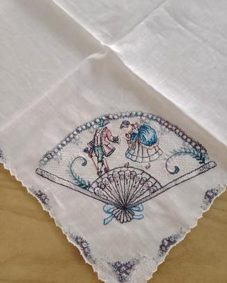 fazzoletto ricamato vintage