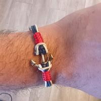 Braccialetto stile marinaresco con ancora