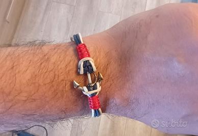Braccialetto stile marinaresco con ancora