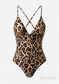 Costume da bagno intero leopardato donna