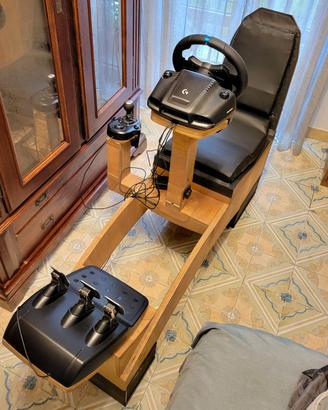 ⭐ Postazione Supporto Simulatore di Guida in Legno