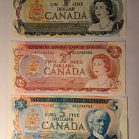 Dollari canadesi FDS 1972-1974 Pick 85a 86a 87b