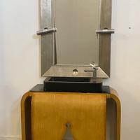 Lavabo con consolle e specchiera art deco