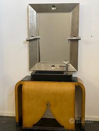 Lavabo con consolle e specchiera art deco