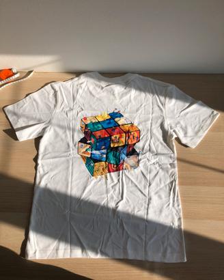 Tshirt cubo di rubik graphic tee maglietta