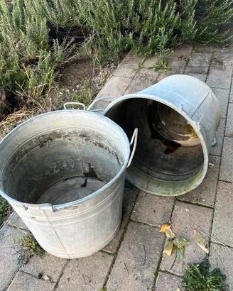 2 Contenitori in metallo zincato