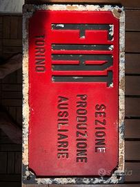 Placca in ghisa FIAT anni 30