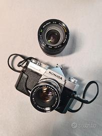 Macchina fotografica vintage 2obbiettivi+accessori