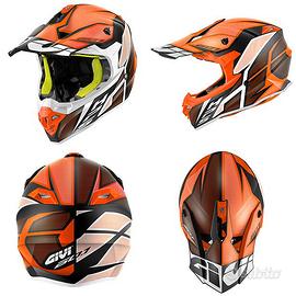CASCO MOTO CROSS ENDURO OFF ROAD GIVI 60.1 ARANCIO