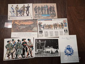 7 cartoline e 1 chiudilettera Caccia Dominioni