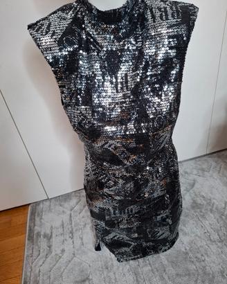 Abito nero paillettes ✨ schiena scoperta con spall