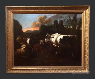 Dipinti antico del 600 attribuito a Rosa da Tivoli